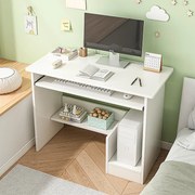 Biurko białe młodzieżowe z szufladą półkami komputerowe nowoczesne loft stolik