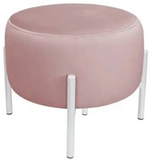 Pufa WILFRED MG VELVET różowa/biała ATOS