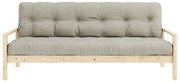 Beżowa lniana rozkładana sofa 205 cm Knob – Karup Design