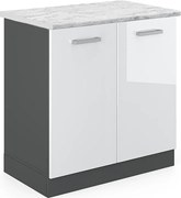 Szafka pod zlew biały wysoki połysk 80x60x81.6 r-line