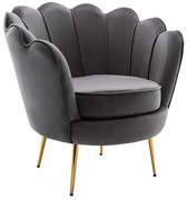 Fotel DANDELION z weluru – kolor antracytowy marki Pascal Morabito