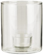 IB Laursen Szklany świecznik na podgrzewacze, przezroczysty