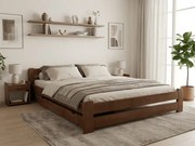 Łóżko Laura 140 x 200 cm, dąb Stelaż: Ze stelażem listwowym rolowanym, Materac: Materac Coco Maxi 20 cm