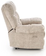 Fotel wypoczynkowy elektrycznie rozkładany beżowy AMORE