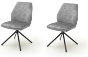 Zestaw 2 krzeseł do jadalni NEXORO, szare