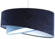 Granatowo biała lampa wisząca welurowa EX994 R4-Z11