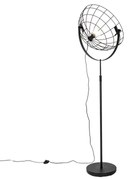 Industrialna lampa podłogowa czarna 50 cm regulowana - HanzePrzemysłowy Oswietlenie wewnetrzne