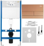 Stelaż zestaw podtynkowy K011A-Q do mis WC z przyciskiem T Miedź Szczotkowana