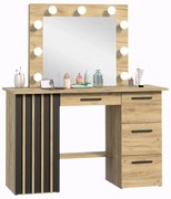 Toaletka z lamelami i prostokątnym lustrem Z5-T61