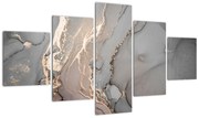 Obraz - Szaro - złoty marmur (125x70 cm)