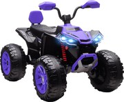 AIYAPLAY Elektryczny quad dla dzieci, 24V pojazd elektryczny z 4 kołami, reflektory, złącze USB, funkcja MP3, 6,5 km/h, 3-8 lat