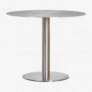 Okrągły Stół Jadalniany Ze Stali Nierdzewnej Xiren Ø120 Cm - Sklum