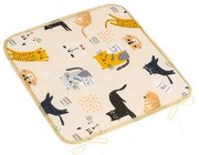 Bellatex Poduszka Adéla gładka Kot żółty, 40 x 40cm