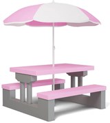 Zestaw mebli dziecięcych ze słonecznikiem JASMIN, 67x78,5x42,5cm, różowa/szara Spielwerk