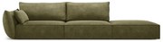 Zielony szezlong (lewostronny) Vanda – Mazzini Sofas