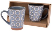 Niebieskie ceramiczne kubki zestaw 2 szt. 380 ml – Dakls