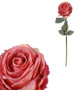 Sztuczny kwiat Róża morelowy, 36 cm