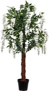 PLANTASIA Sztuczne drzewko, 120 cm, Wisteria krem