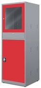 Szafa komputerowa, przemysłowa STEVE, 640 x 1750 x 630 mm, antracytowo-czerwona