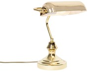 Klasyczna lampa stołowa / lampa notariusza mosiądz - Banker
