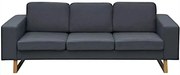 Ciemnoszara 3-osobowa sofa B6-E92