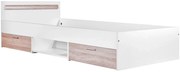 Dziecięce łóżko z szufladami i zagłówkiem 90x200 B3-C07