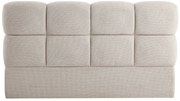 Zagłówek łóżka 140 cm - Teksturowana tkanina - Beżowy - DAMADO by Pascal Morabito