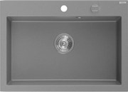 Mexen Elix zlewozmywak granitowy 1-komorowy 700 x 500 mm, szary, syfon chrom - 6526701005-71