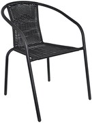 Czarny fotel ogrodowy typu bistro C4-K16