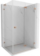 Mexen Lunar-F L kabina prysznicowa składana prawa 75 x 70 cm, transparent, miedź szczotkowana - 836L-075-070-65-00-P