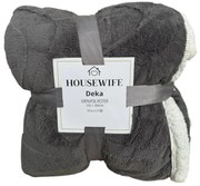 Luksusowy koc z baranka z mikropluszu NESTIVE jasnoszary Rozmiar: 200 x 230 cm