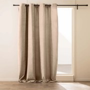 Jasnobrązowa zasłona z materiału bouclé 140x260 cm Winona – douceur d'intérieur