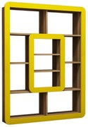 Biblioteczka Orkide Yellow and Walnut