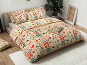 PrzytulneMieszkanie.pl PrzytulneMieszkanie.pl Bawełniana pościel RETRO BIRD kolorowa Rozmiar pościeli: 70 x 90 cm | 140 x 200 cm