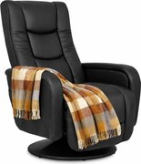 Czarny elegancki fotel masujący obrotowy - Rara 4X