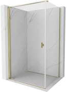 Mexen Mist-B kabina prysznicowa uchylna 70 x 90 cm, transparent, złota - 8A2T-070-090-50-00