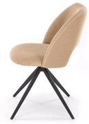 K546 krzesło beżowy, obracane 180°, tkanina membranowa, metalowy stelaż