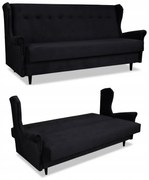 Wersalka sofa uszak kanapa rozkładana Ari czarna