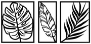 Metalowa dekoracja ścienna 80x38 cm Leaf – Wallity