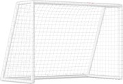 SPORTNOW Bramka piłkarska, wytrzymała siatka, rama z tworzywa sztucznego, kołki, 180L x 92B x 124H cm, Biały