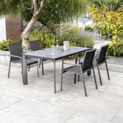 Krzesło ogrodowe z tekowymi podłokietnikami Diamond antracytowe KETTLER 0103902-7500