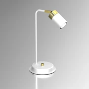 Lampka nocna JOKER WHITE/GOLD 1xGU10, na biurko, biała