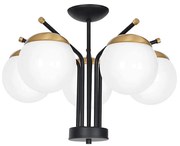 Żyrandol CARINA 5xE14/40W/230V czarny