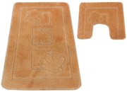 Zestaw dwóch łososiowych dywaników łazienkowych S5-W23