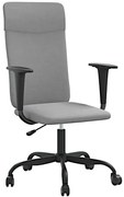 Jasnoszare krzesło biurowe z regulowaną wysokością N9-K71
