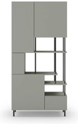 Zielonoszary regał 84x175 cm Perla – Marckeric