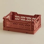 Składane I Stosowalne Pudełko Z Tworzywa Sztucznego Doli Terracota & 26 Cm - Sklum