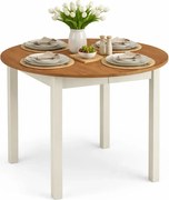Okrągły rozkładany stół dąb craft + biały A5-B70