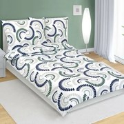 Bellatex Pościel z kory Kropla niebieski, zielony,140 x 200 cm, 70 x 90 cm