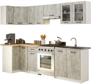 Komplet mebli kuchennych narożnych beton 300 cm Z3-W83